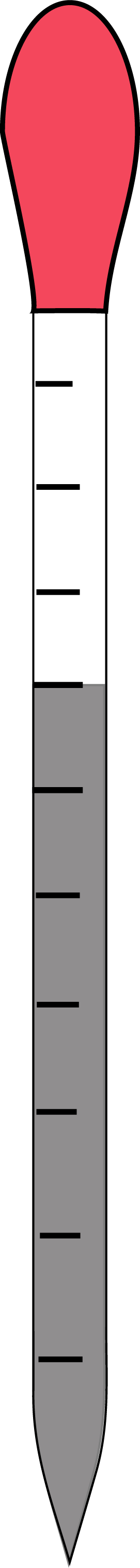 filled pipet of ebt